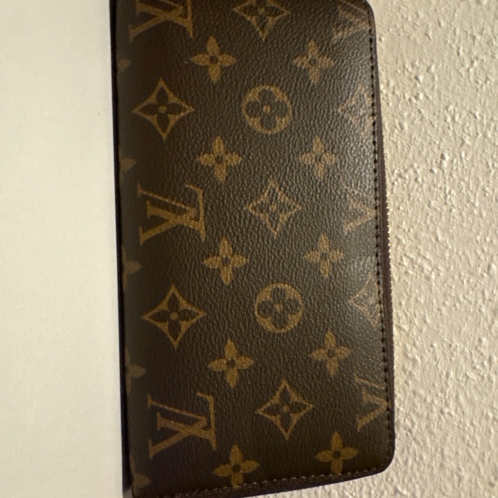 and Tan Monogram wallet